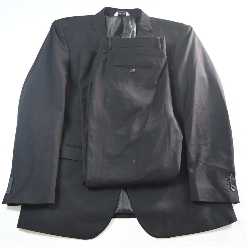 Lineage 44R 36x30 Black Honeycomb Stretc Mens Jacket Pants Suit